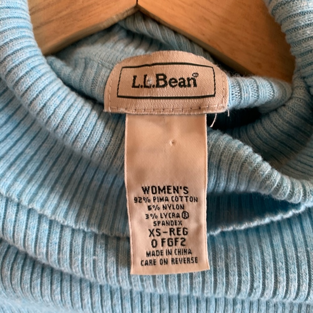 LL Bean Baby Blue Turtleneck